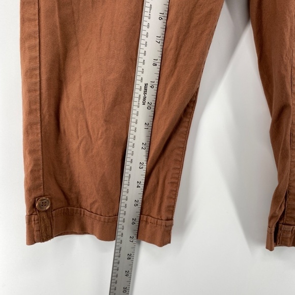 Reitmans Pants Capris Women's Size 9 Brown Zip Pockets Button Zip Closure - Picture 5 of 12
